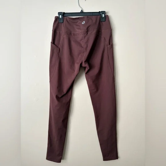 Fleece Lined High-Waisted Brown Leggings - Picture 5 of 5